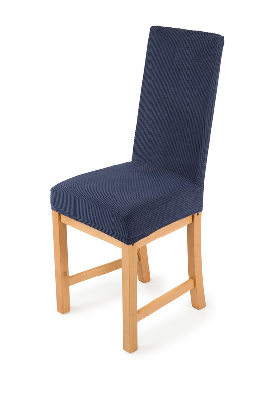 фото Чехол на мебель для стула со спинкой, 2шт, для кухни crocus-life, цвет: темно-синий