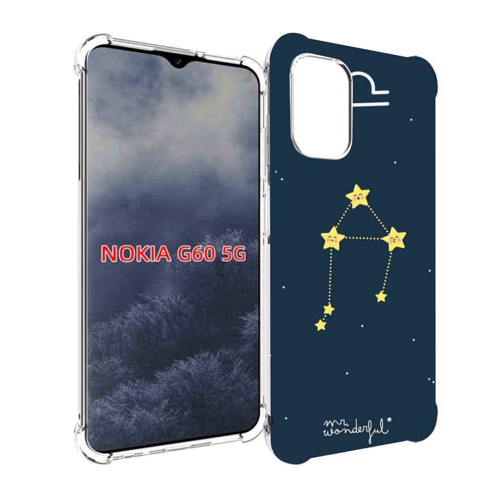 

Чехол MyPads знак-зодиака-весы-1 для Nokia G60 5G, Прозрачный, Tocco