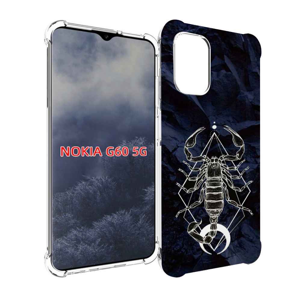 

Чехол MyPads знак зодиака скорпион 3 для Nokia G60 5G, Прозрачный, Tocco