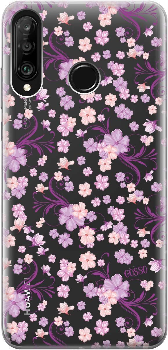 

Чехол на Honor 20 Lite/20s/Huawei P30 Lite "Lilac Flowers" прозрачный, Прозрачный;фиолетовый, 0