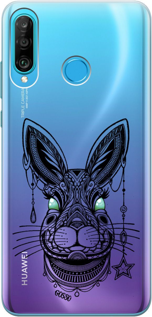 

Чехол на Honor 20 Lite / 20s / Huawei P30 Lite "Grand Rabbit" прозрачный, Прозрачный;зеленый, 0