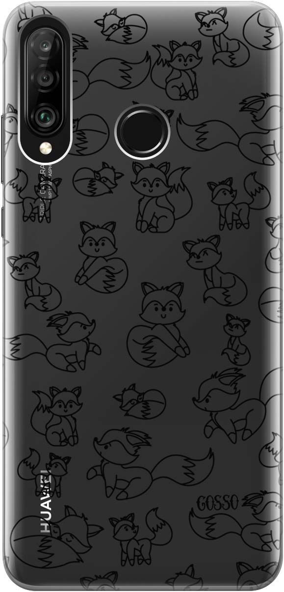 

Чехол на Honor 20 Lite/20s/Huawei P30 Lite "Funny Foxes" прозрачный, 0