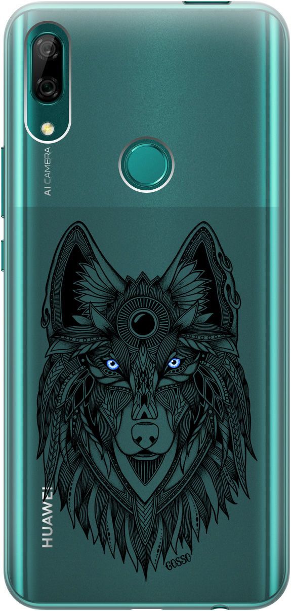 

Чехол на Honor 9X/Huawei P Smart Z/Y9 Prime (2019) "Grand Wolf" прозрачный, Прозрачный;голубой, 0