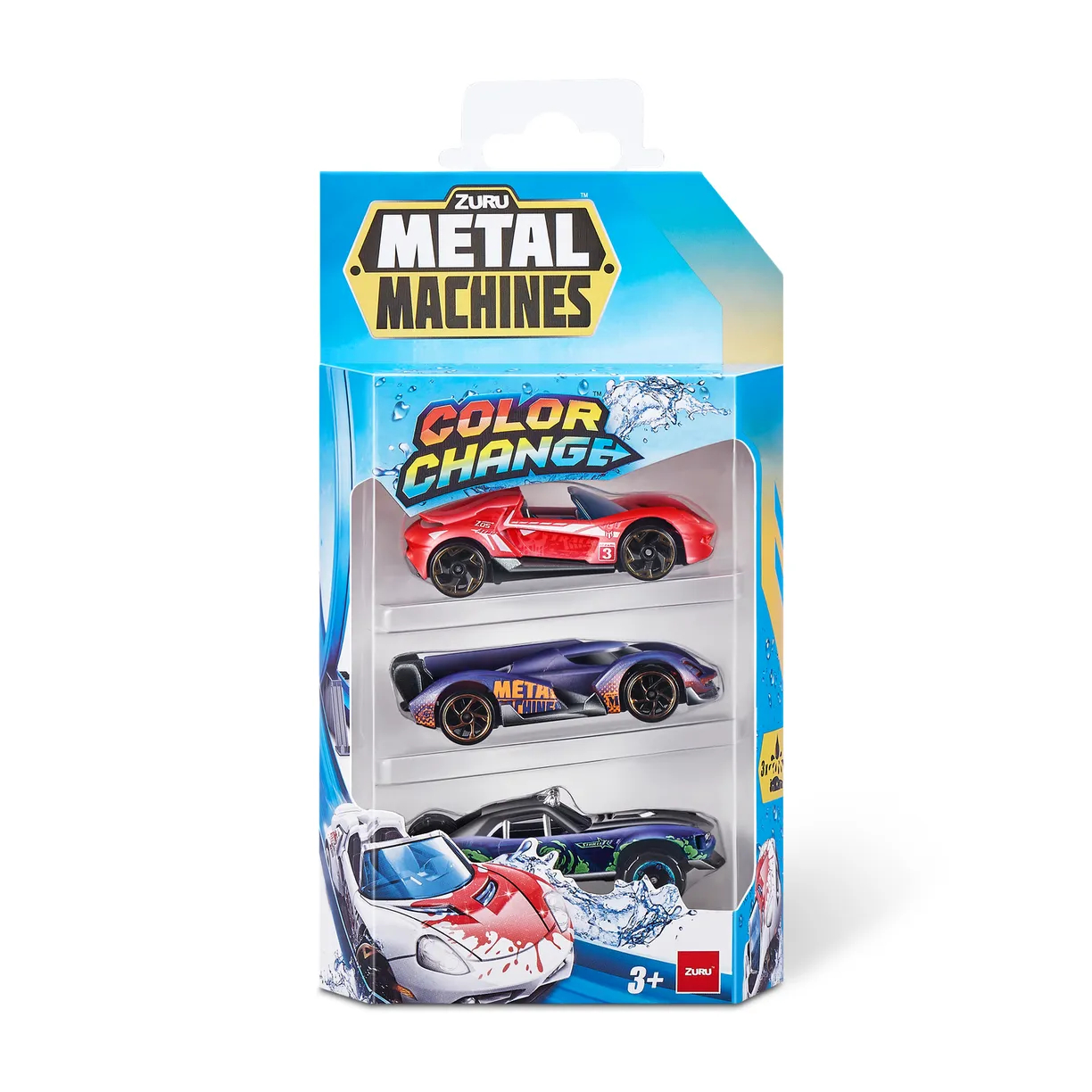 Набор машинок Metal machines меняют цвет 3 шт