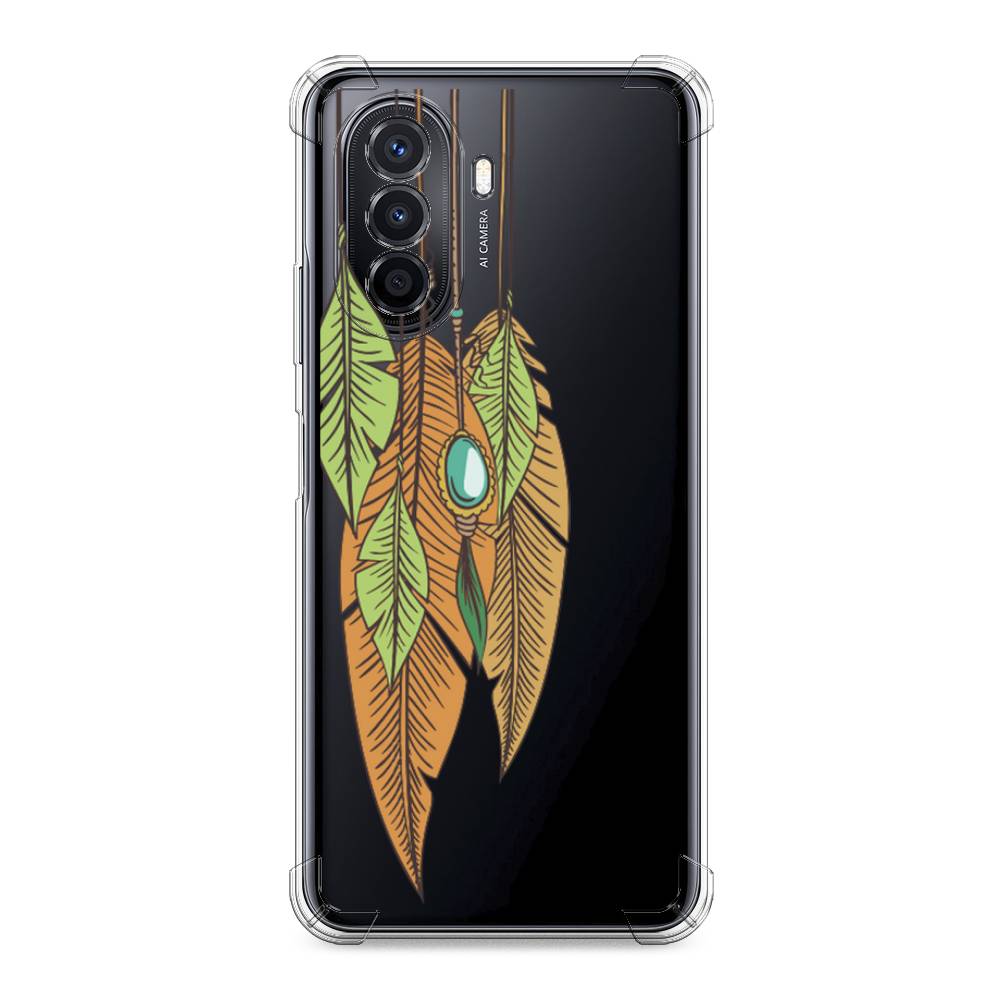 

Чехол Awog на Huawei Nova Y70 "Оберег перья", 6109151-1