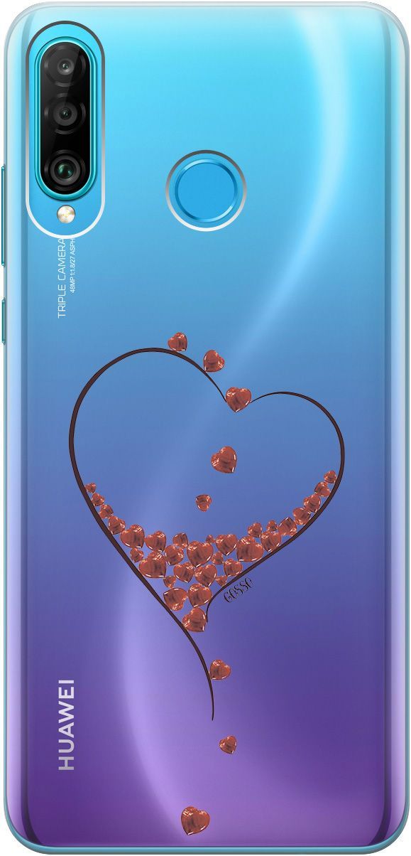 

Чехол на Honor 20 Lite/20s/Huawei P30 Lite "Little hearts" прозрачный, Прозрачный;черный, 0