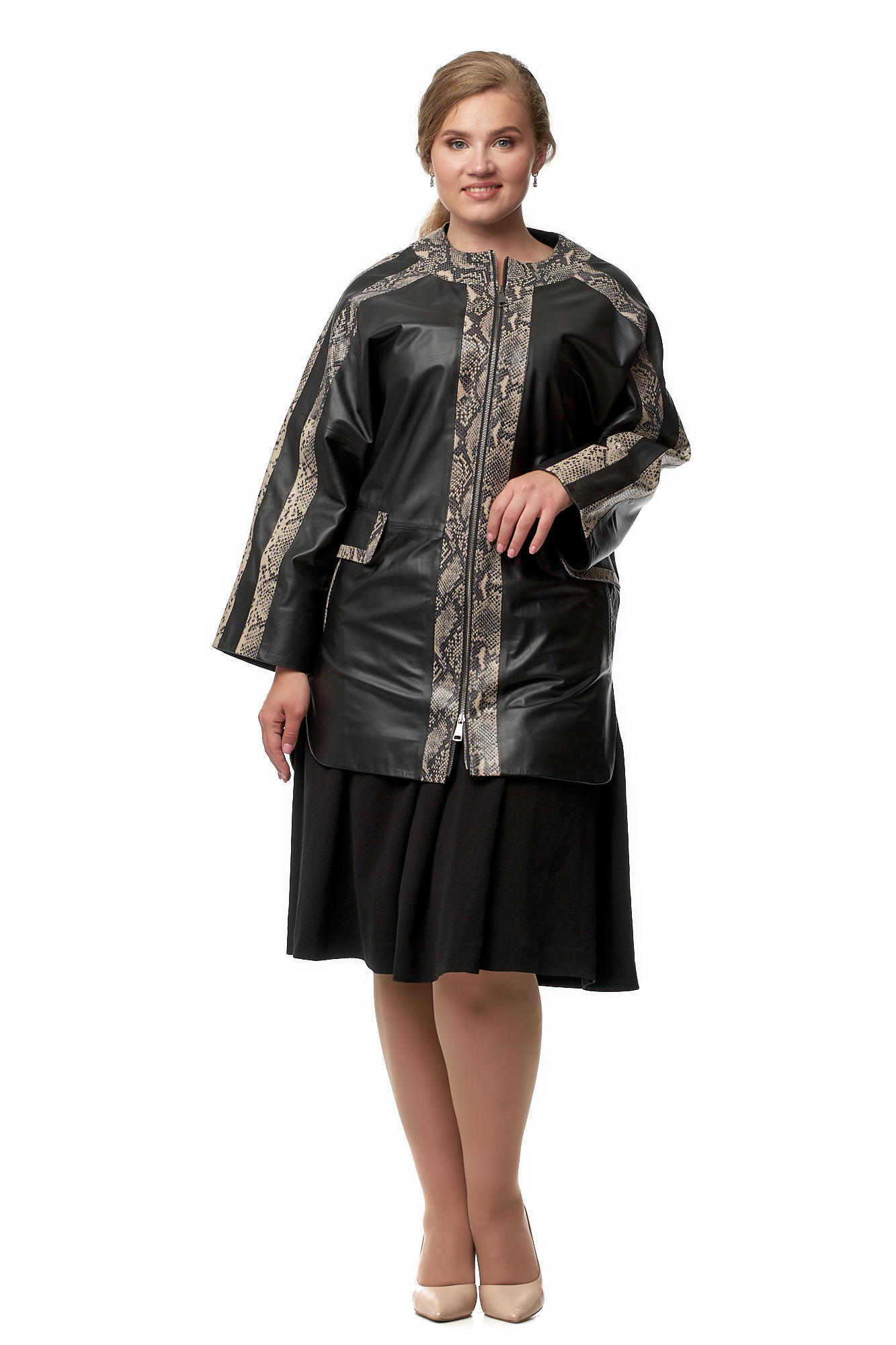 

Кожаная куртка женская МОСМЕХА 8016800 черная 50 RU, 8016800
