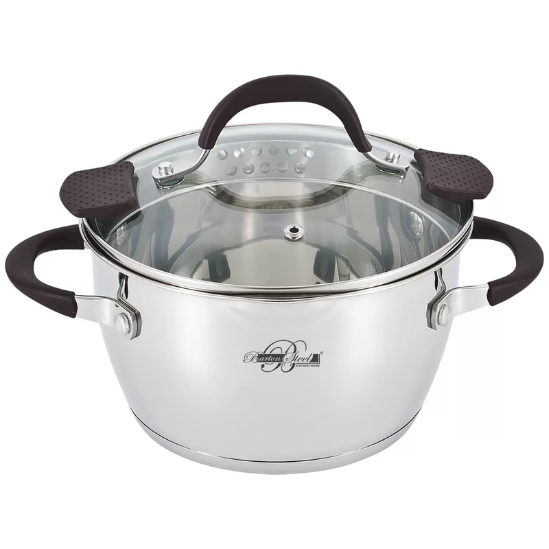 

Кастрюля с крышкой нержавеющая сталь Berlinger 5,5л 2117-24 BS BR, Серебристый