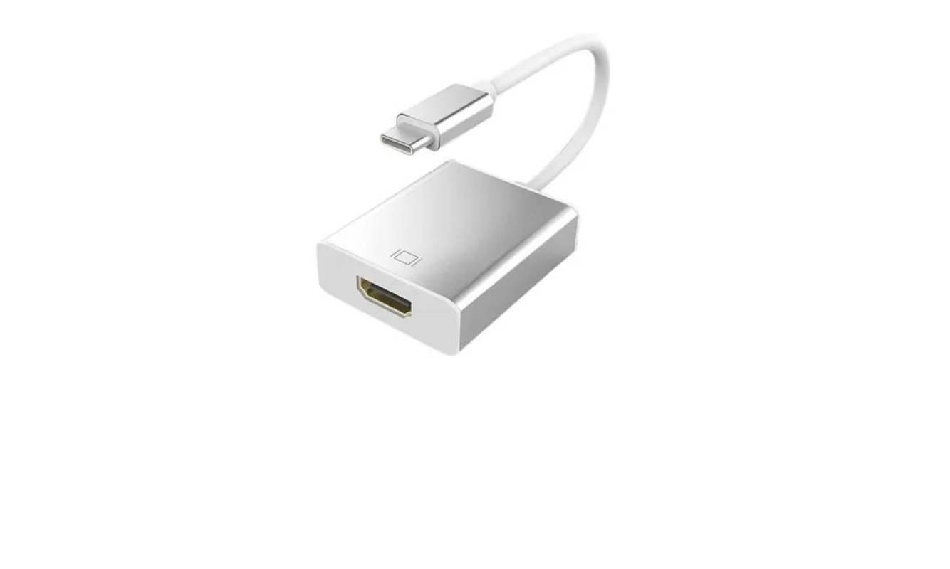 Адаптер (переходник) Type-C на HDMI серебристый