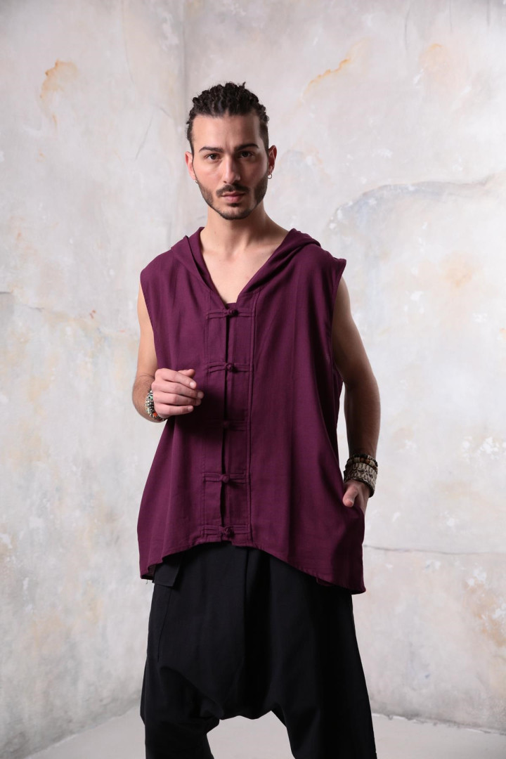 

Рубашка мужская Saman Butik 13935 фиолетовая S (доставка из-за рубежа), 13935