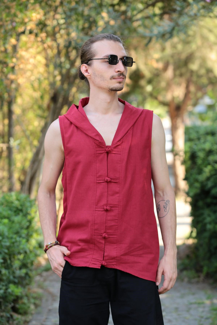 Рубашка мужская Saman Butik 13934 красная S (доставка из-за рубежа)