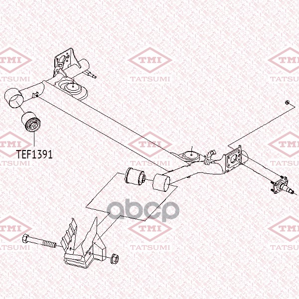 фото Сайлентблок задней балки tatsumi tef1391 tmi tatsumi арт. tef1391 autofren seinsa