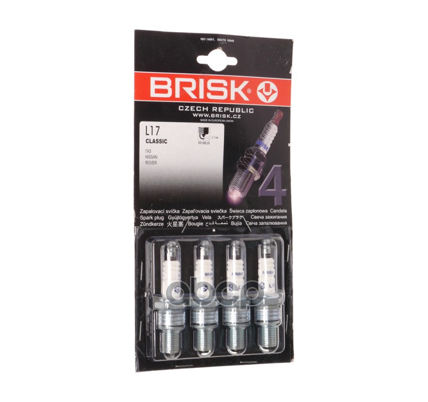 

Свеча Brisk Волга 406 Двигатель (Цена За 4 Шт.) BRISK арт. L17