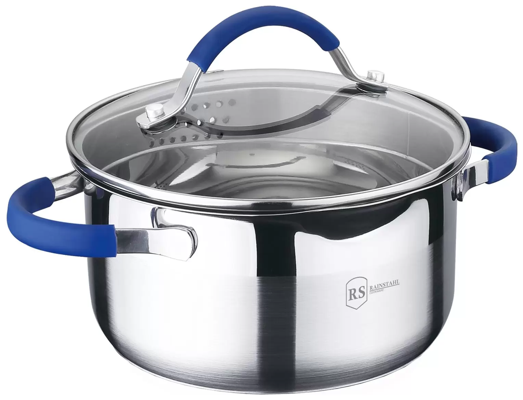 

Кастрюля с крышкой нержавеющая сталь Berlinger 6,5л 2105-24RS\SP, Серебристый