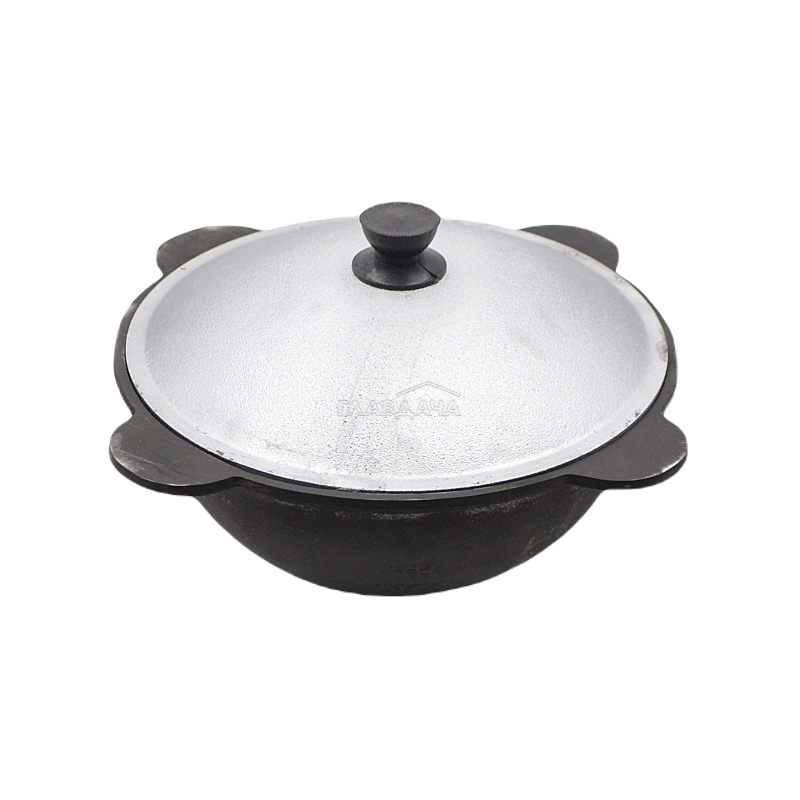 Казан чугунный 12 литров, Наманган, плоское дно.