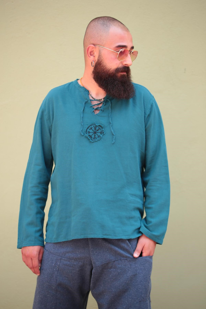 

Рубашка мужская Saman Butik 12739 зеленая M (доставка из-за рубежа), Зеленый, 12739