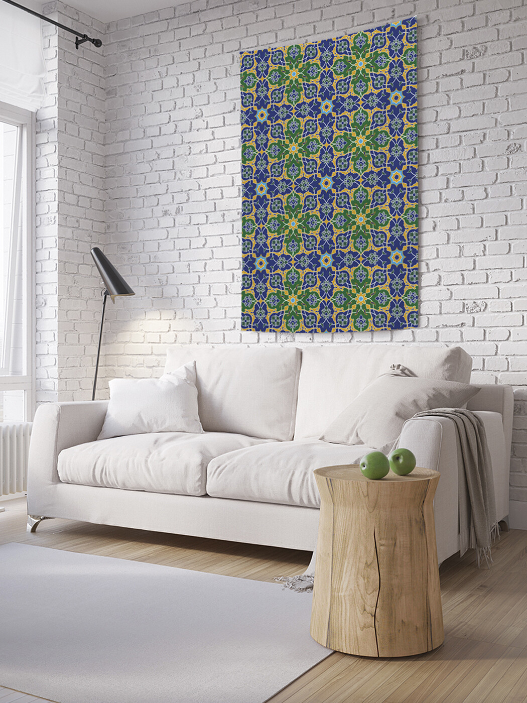 

Вертикальное фотопанно JoyArty Цветочные квадраты, из ткани, 150х200 см