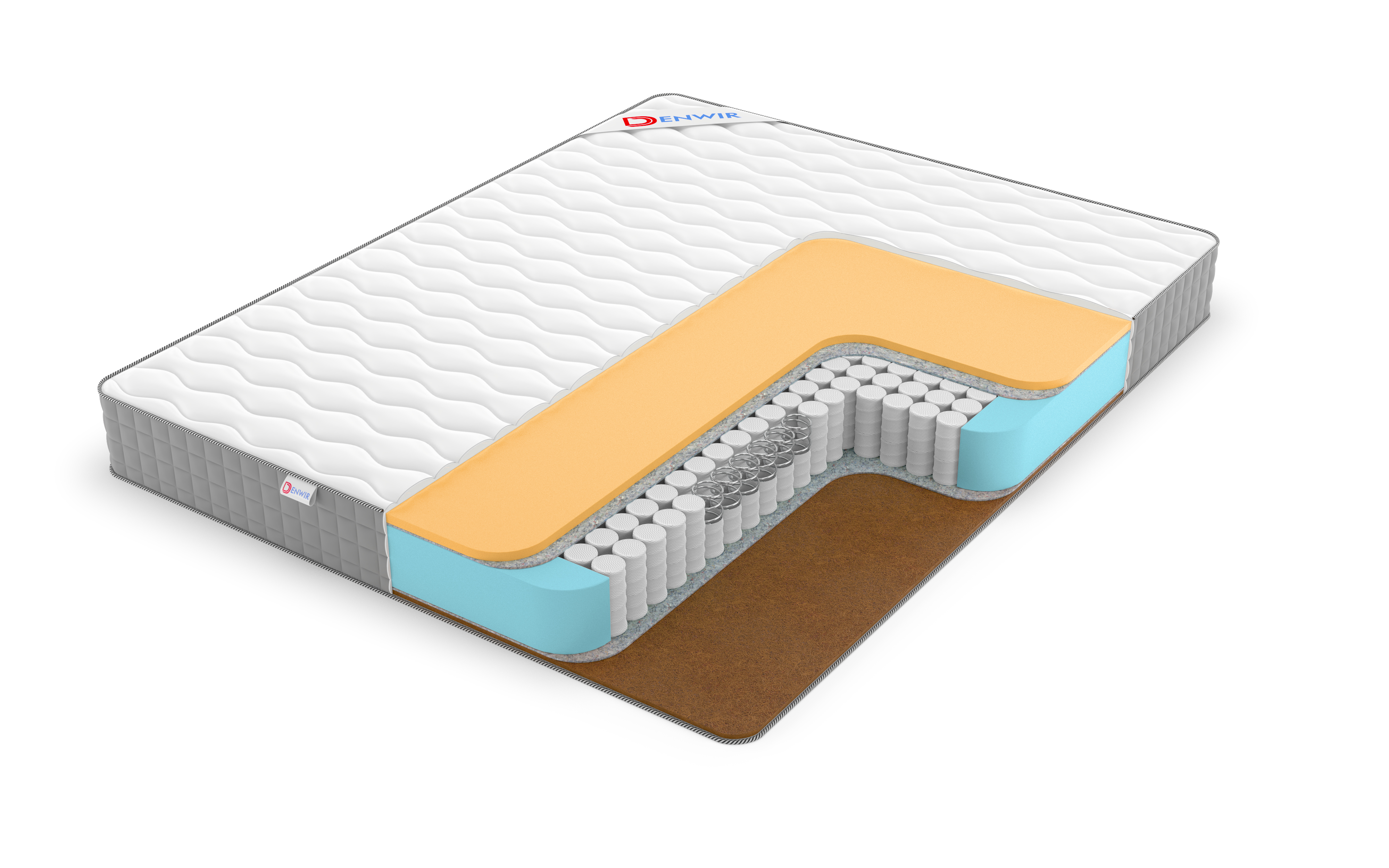 

Матрас пружинный Denwir BEST MEMO HARD TFK 70х190, 18 см, Белый, BEST MEMO HARD TFK