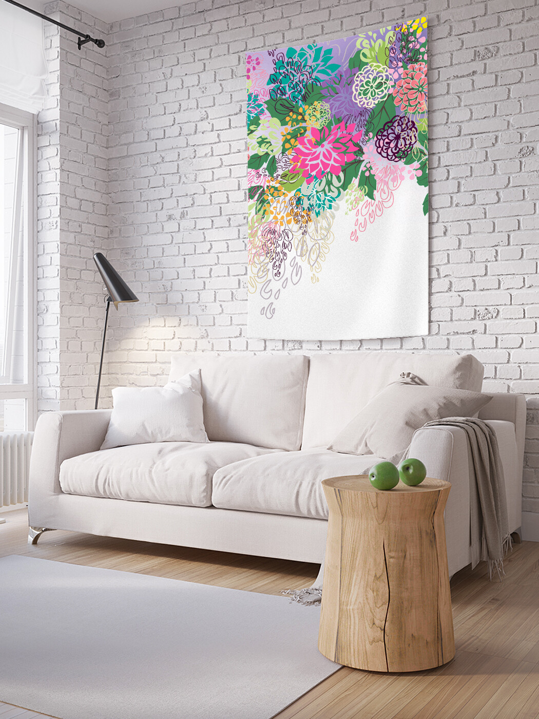 

Вертикальное фотопанно JoyArty Цветочное изобилие, из ткани, 100х150 см