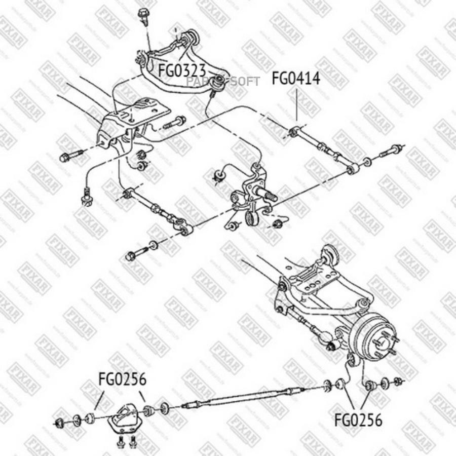 

Сайлентблок рычага подвески Chrysler Sebring 01>07 FIXAR FG0323