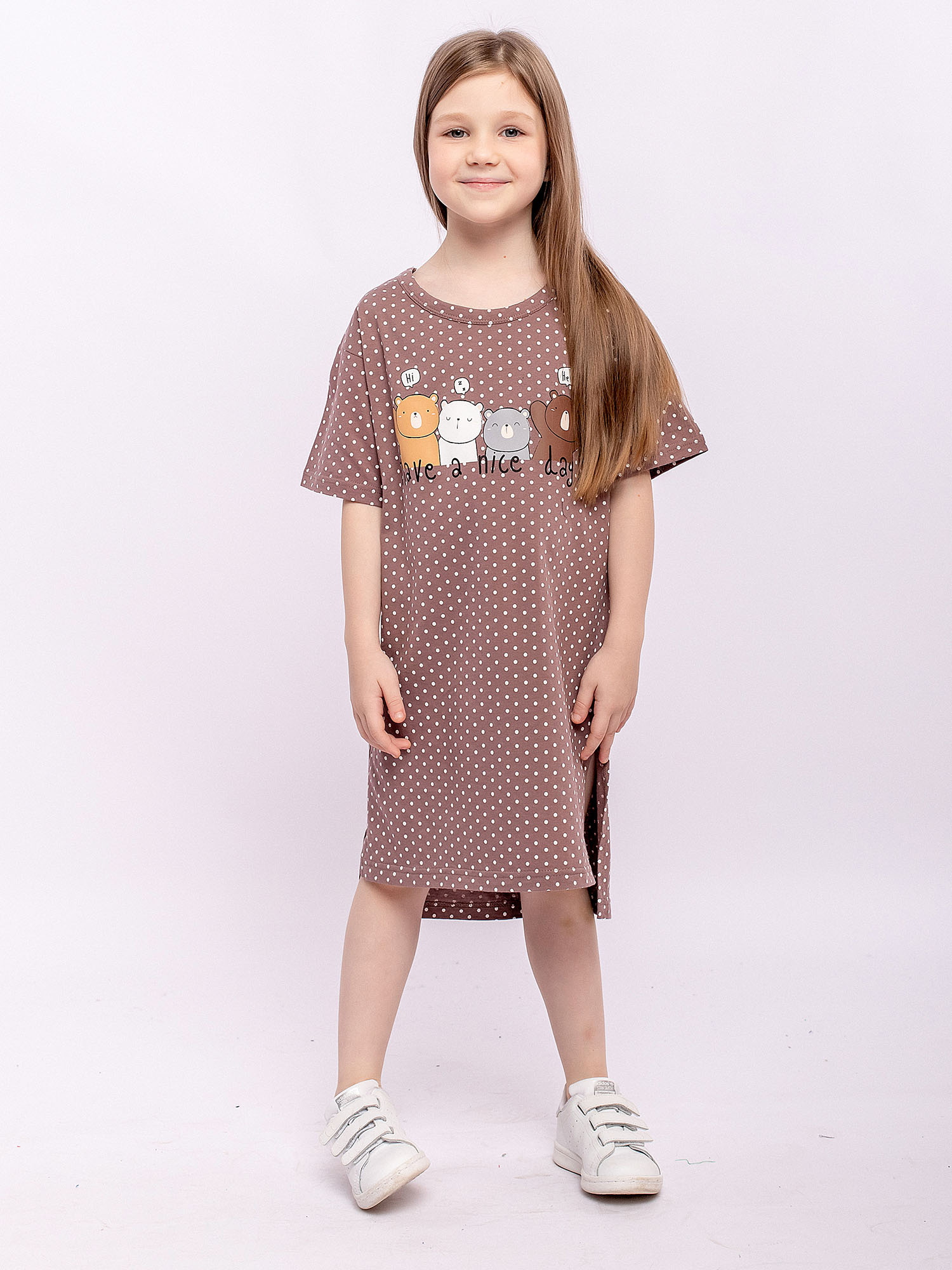 

Платье детское Batik 010_ОДК23 цвет бежевый, размер 128, 010_ОДК23