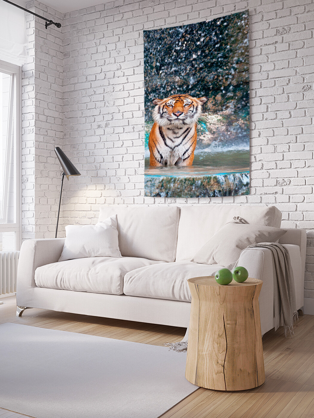

Вертикальное фотопанно JoyArty Тигр исследователь, из ткани, 100х150 см