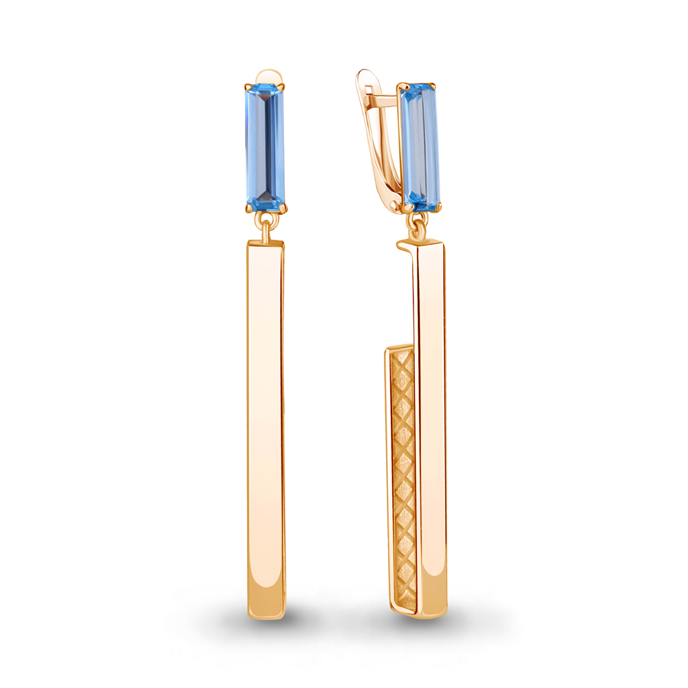 

Серьги из серебра с топазом искусственным Aquamarine Aquamarine 4776292_925_з, 4776292_925_з