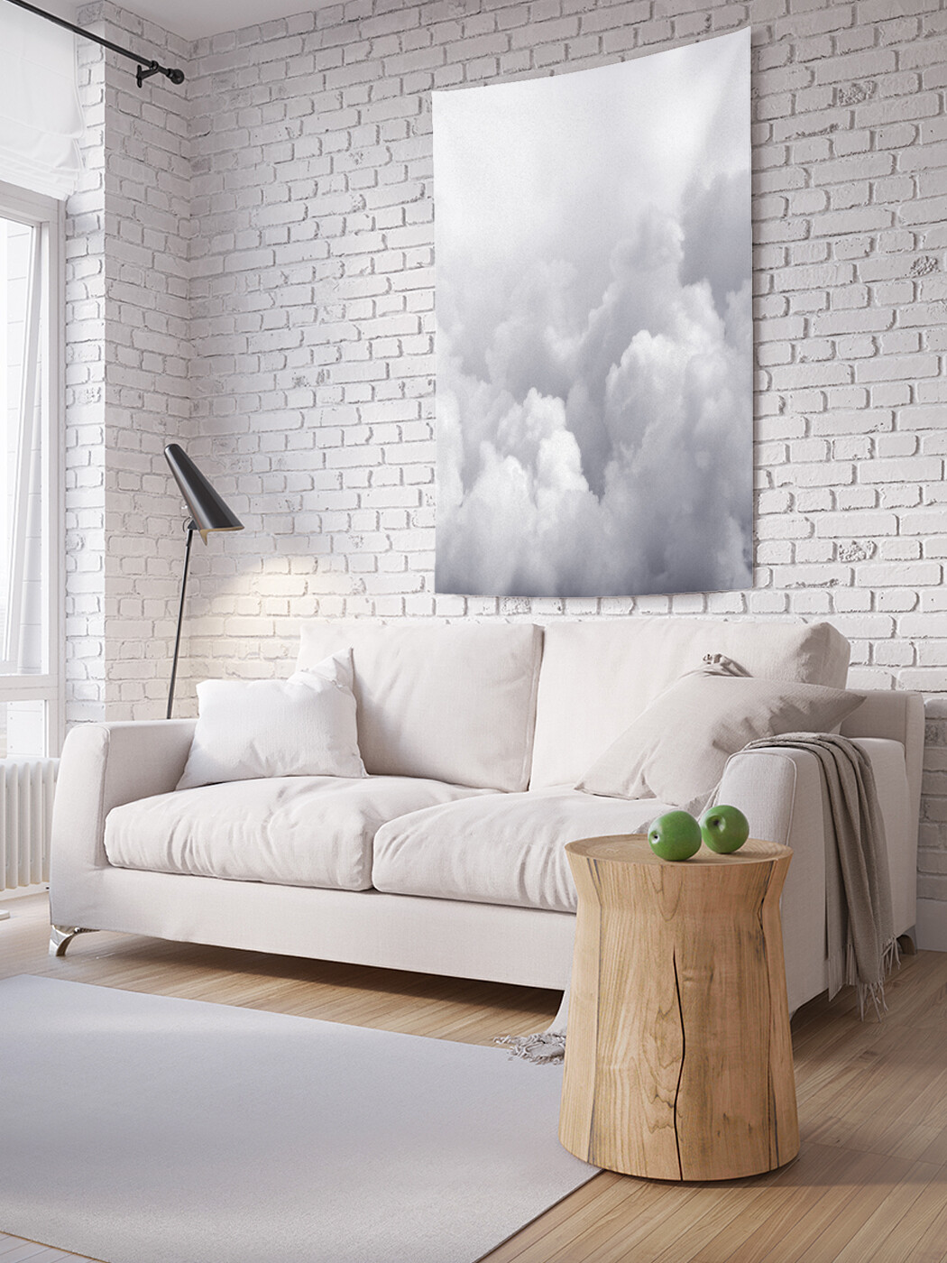 

Вертикальное фотопанно JoyArty Светлая облачность, из ткани, 100х150 см