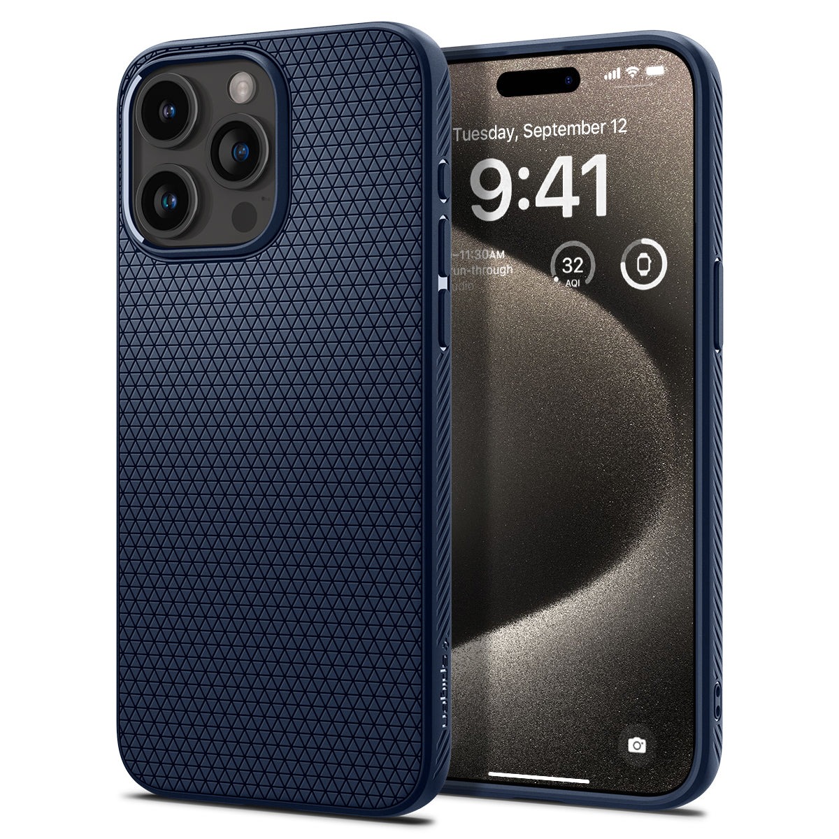

Чехол Spigen для iPhone 15 Pro Max - Liquid Air - Синий - ACS06563, iPhone 15 Pro Max - Liquid Air