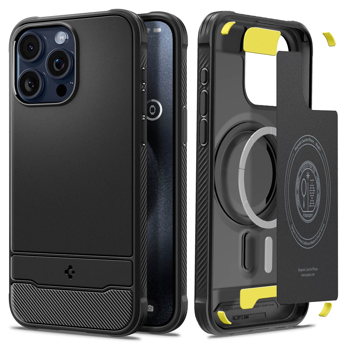 

Чехол Spigen для iPhone 15 Pro Max - Rugged Armor (MagFit) - Черный - ACS06561, iPhone 15 Pro Max - Rugged Armor|Rugged Armor (MagFit)|MagFit