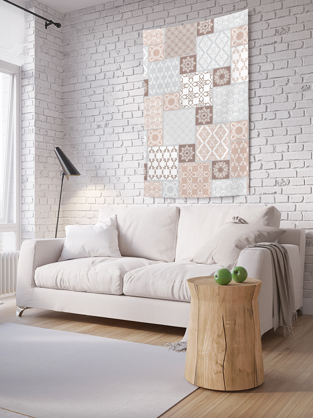 

Вертикальное фотопанно JoyArty Орнамент из плитки, из ткани, 150х200 см