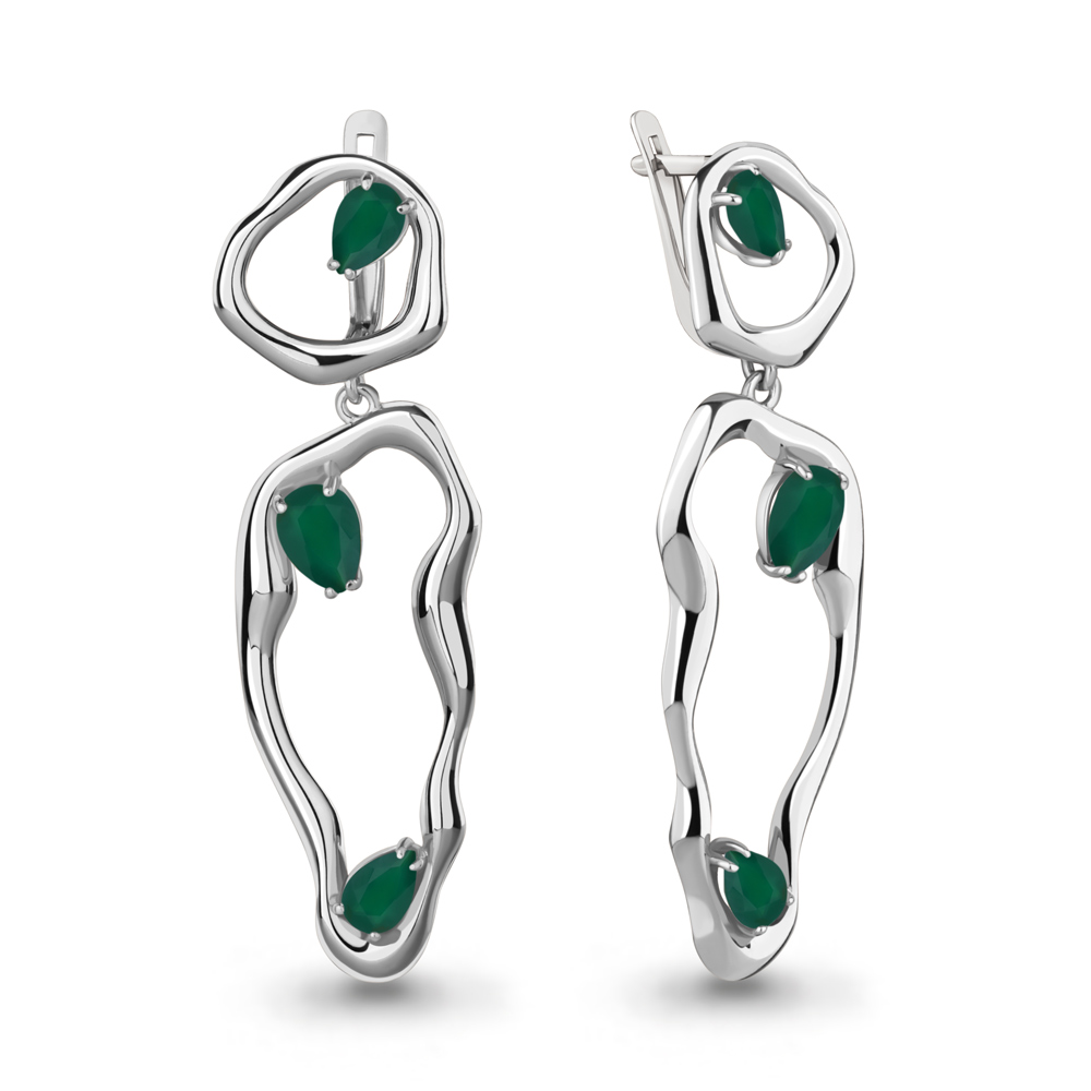 

Серьги из серебра с агатом Aquamarine Aquamarine 4775809_925_р, 4775809_925_р