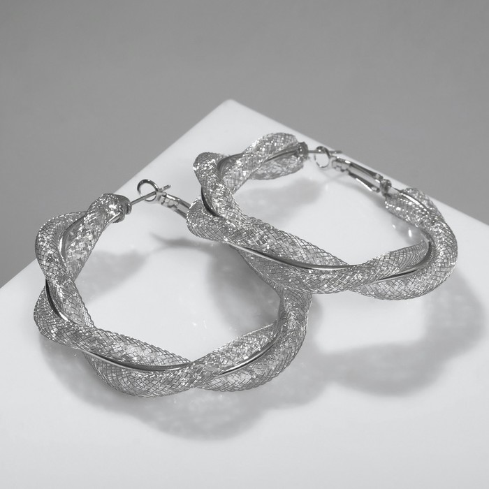 

Серьги конго из бижутерного сплава Queen Fair 5043353, стразы