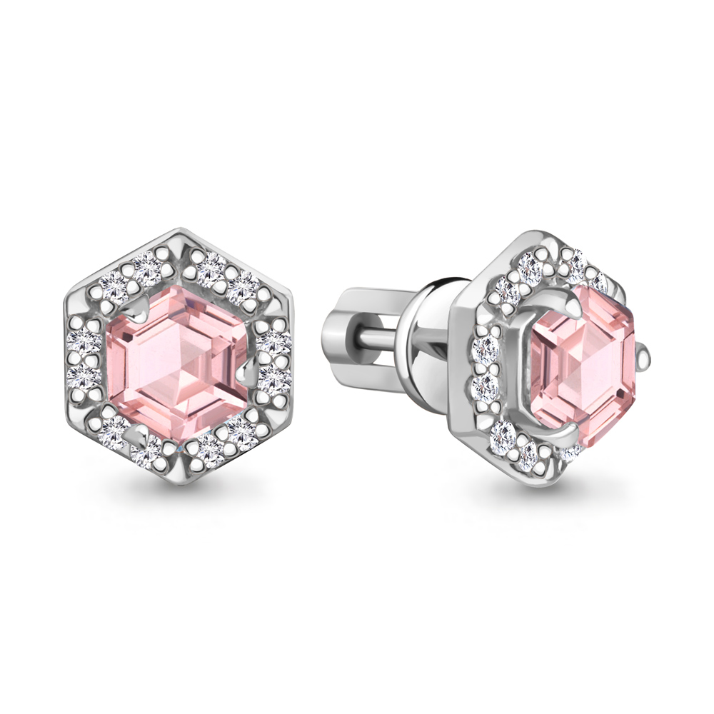 

Серьги из серебра с фианитом Aquamarine Aquamarine 4775390А_925_р, 4775390А_925_р
