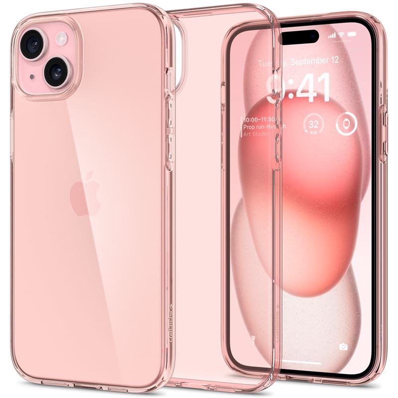 

Чехол Spigen для iPhone 15 Plus - Crystal Flex - Прозрачный/Розовый - ACS06458, iPhone 15 Plus - Crystal Flex