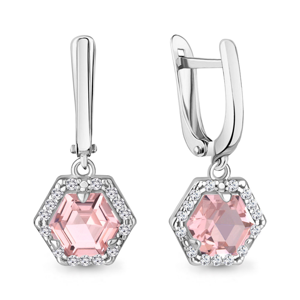 

Серьги из серебра с фианитом Aquamarine Aquamarine 4775290А_925_р, 4775290А_925_р