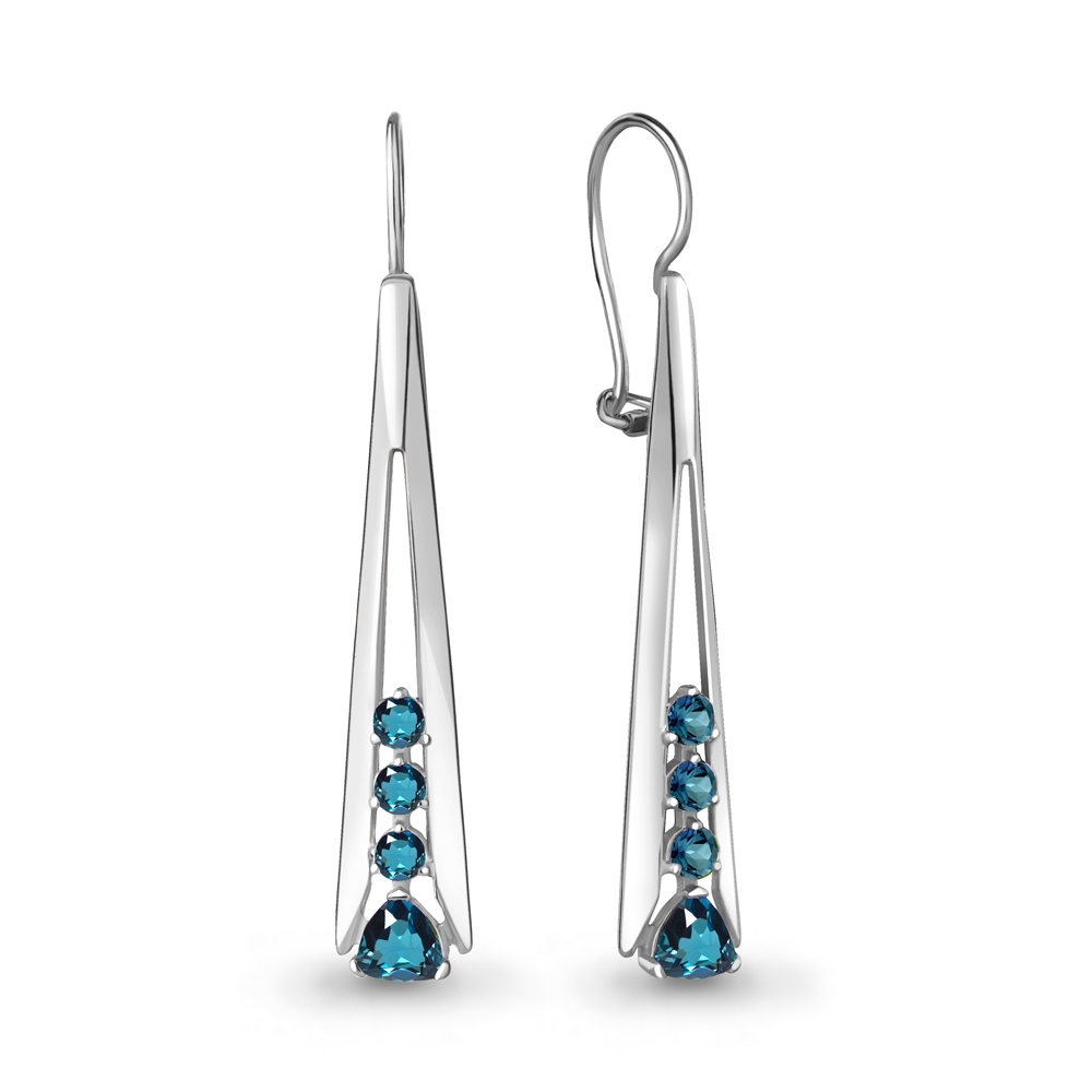 

Серьги из серебра с топазом Aquamarine Aquamarine 4773808_925_р, 4773808_925_р