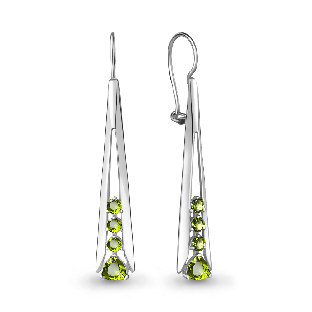 

Серьги из серебра с хризолитом Aquamarine Aquamarine 4773807_925_р, 4773807_925_р
