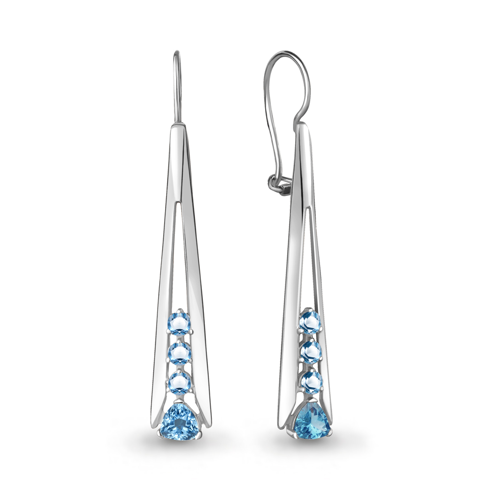

Серьги из серебра с топазом Aquamarine Aquamarine 4773805_925_р, 4773805_925_р