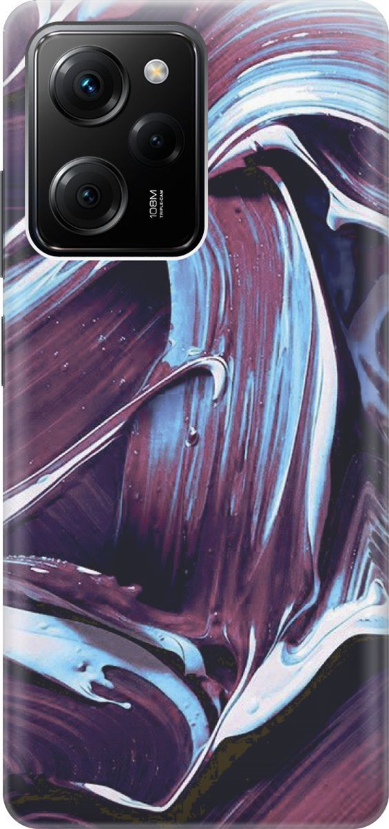 

Чехол на Poco X5 Pro 5G "Фиолетовые мазки", Голубой;фиолетовый, 158250