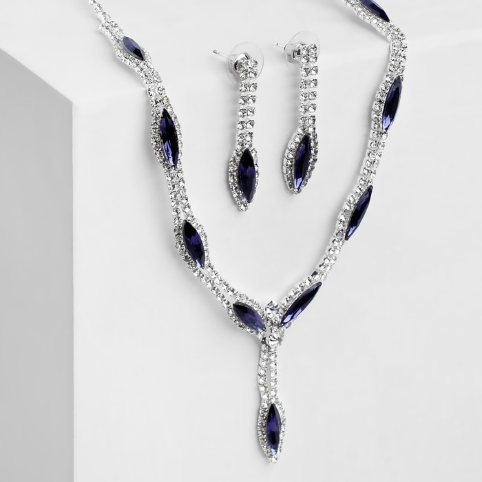 

Колье+серьги из бижутерного сплава Queen Fair 4994097, стразы