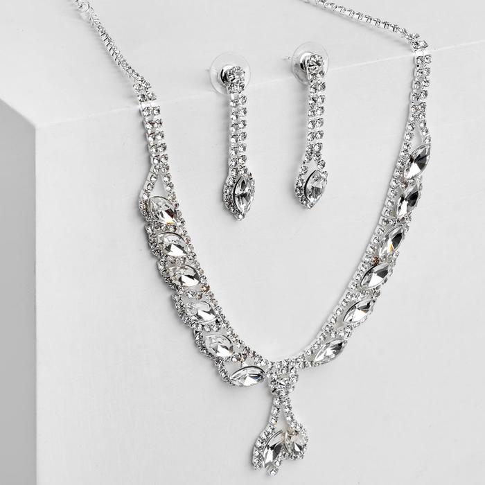 

Колье+серьги из бижутерного сплава Queen Fair 4994092, стразы