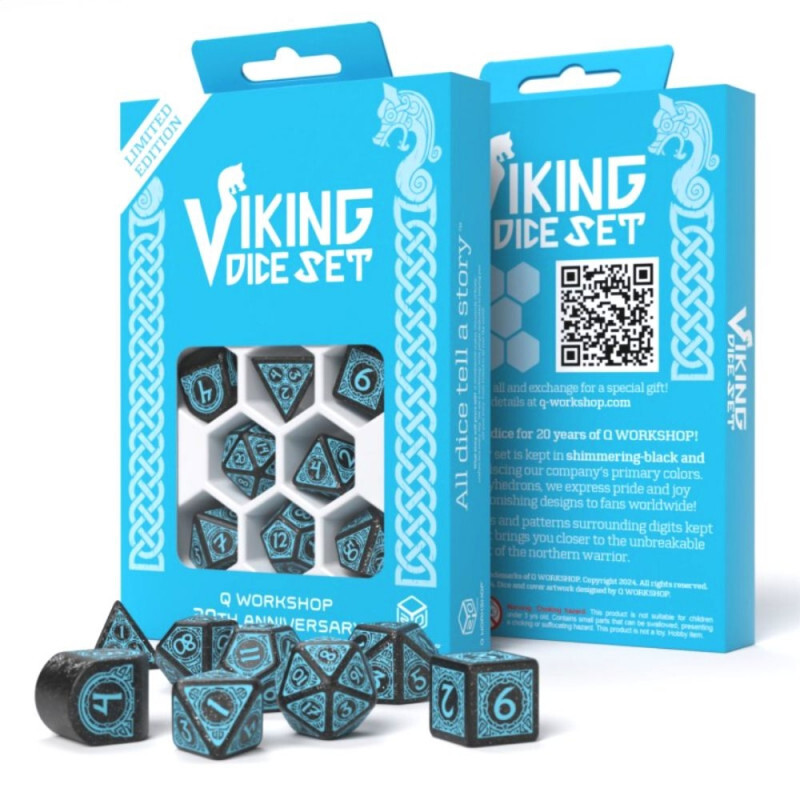 

Набо кубиков Q WORKSHOP 20 years: Viking Dice Set, Черный, S20Y02