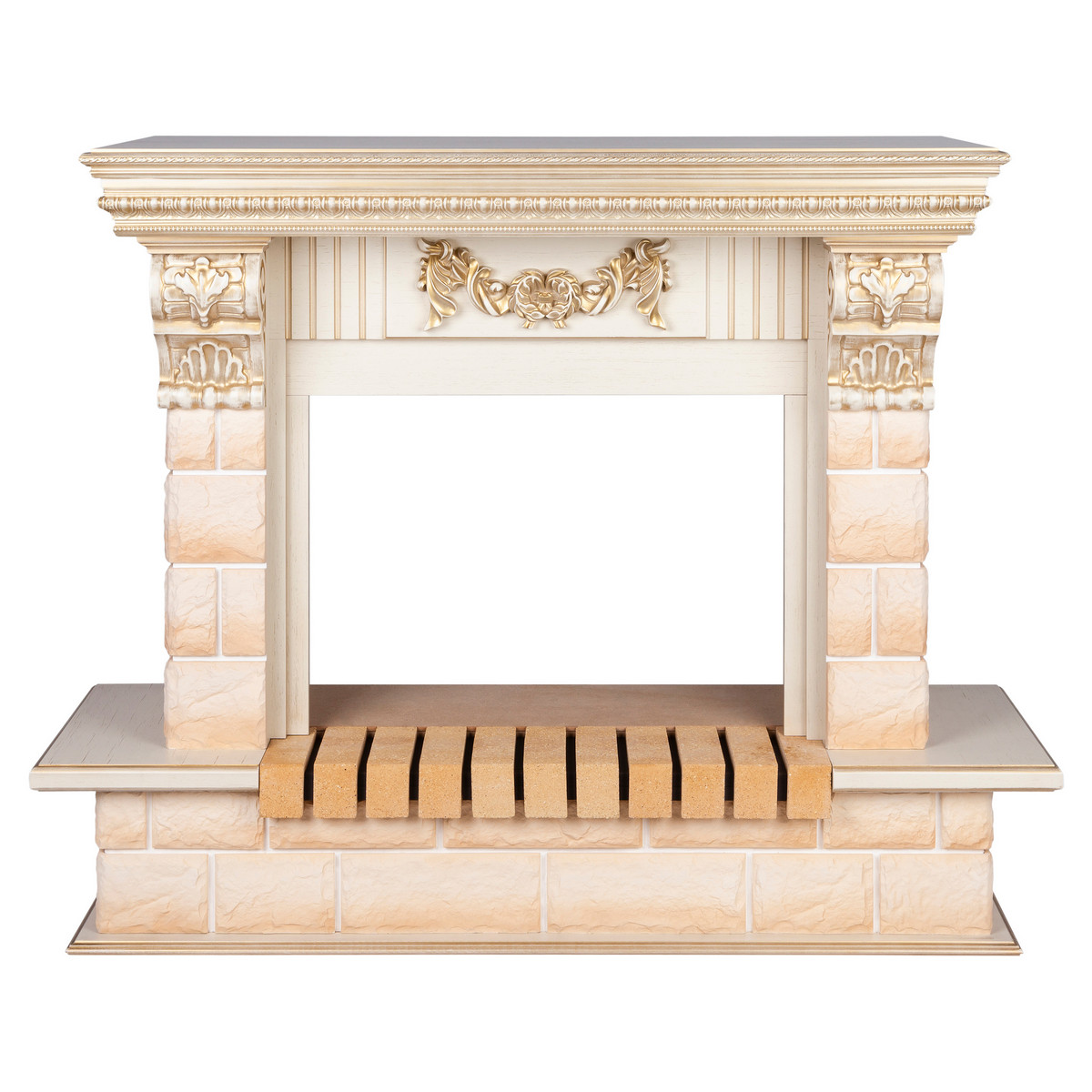 

Портал каминный RealFlame Gracia WT, белый дуб, Бежевый, Портал для электрокамина Gracia 24/25,5 AO