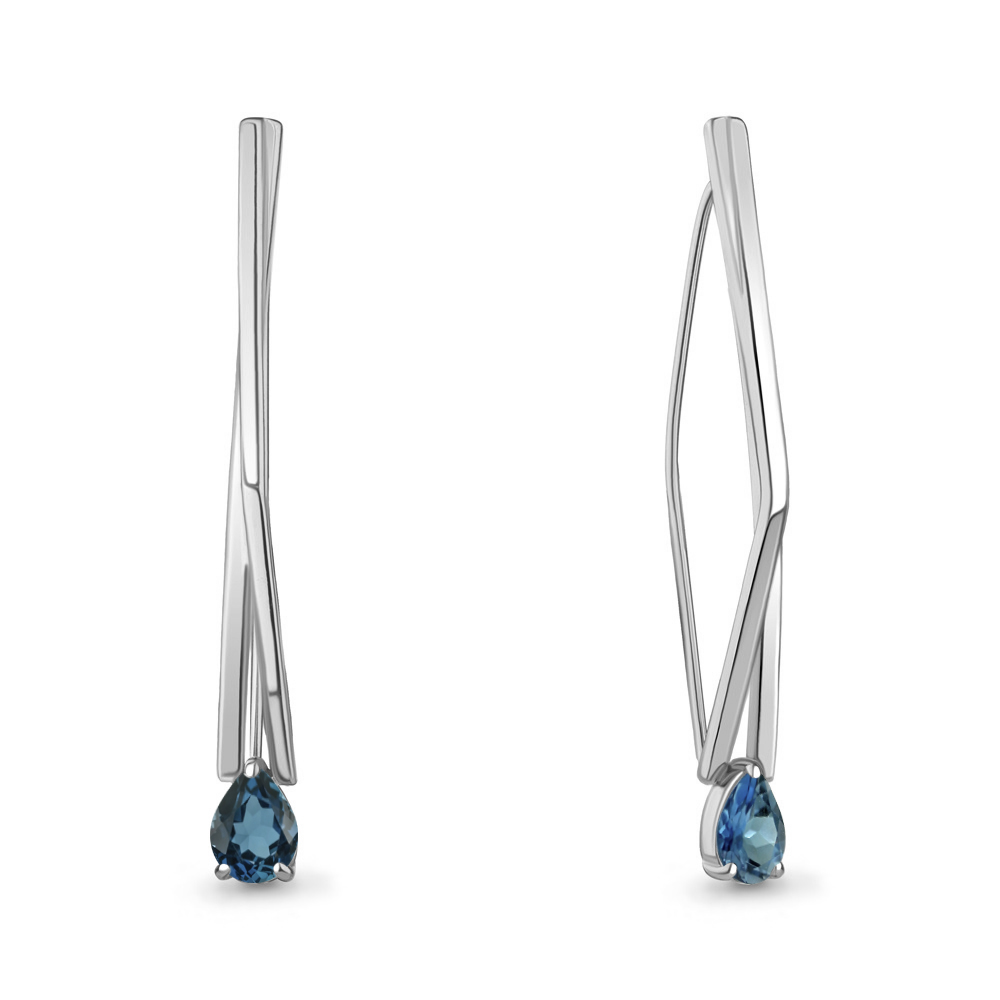 

Серьги из серебра с топазом Aquamarine Aquamarine 4773008_925_р, 4773008_925_р