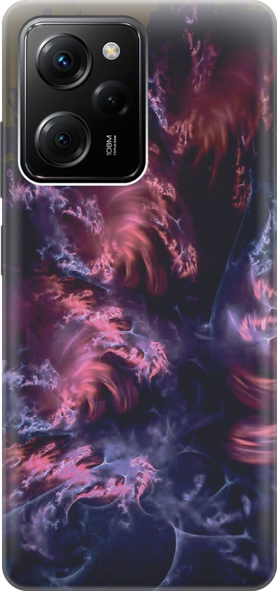

Чехол на Poco X5 Pro 5G "Розово-фиолетовые молнии", Розовый;фиолетовый, 158245