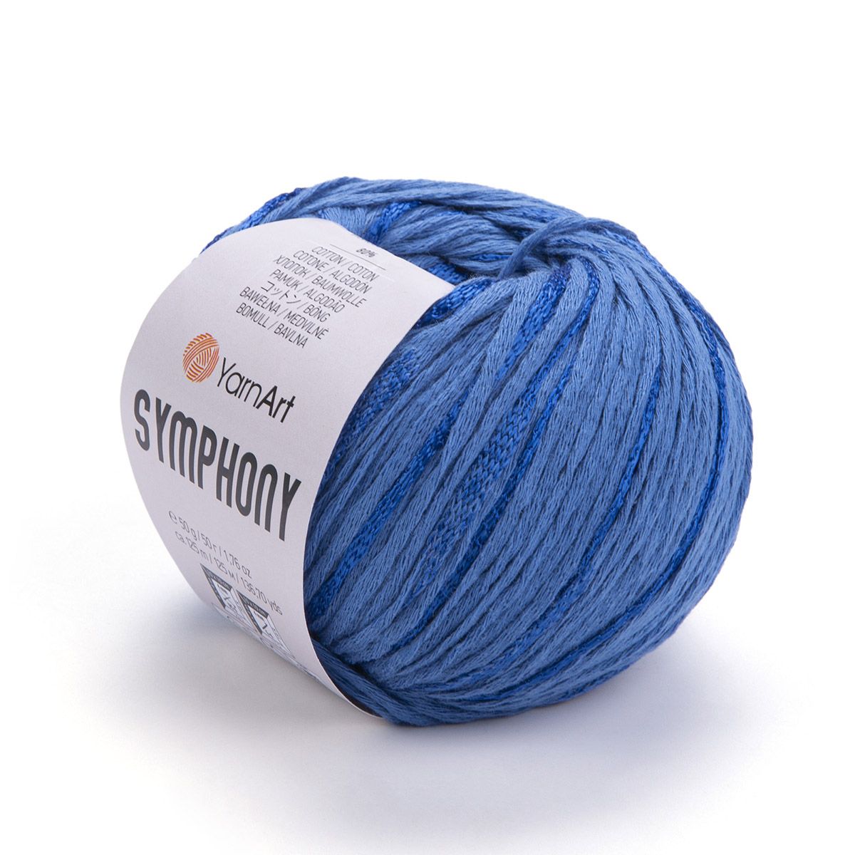 

Пряжа YarnArt Symphony 50гр 125м (80% хлопок, 20% вискоза) (2124 джинсовый), Синий
