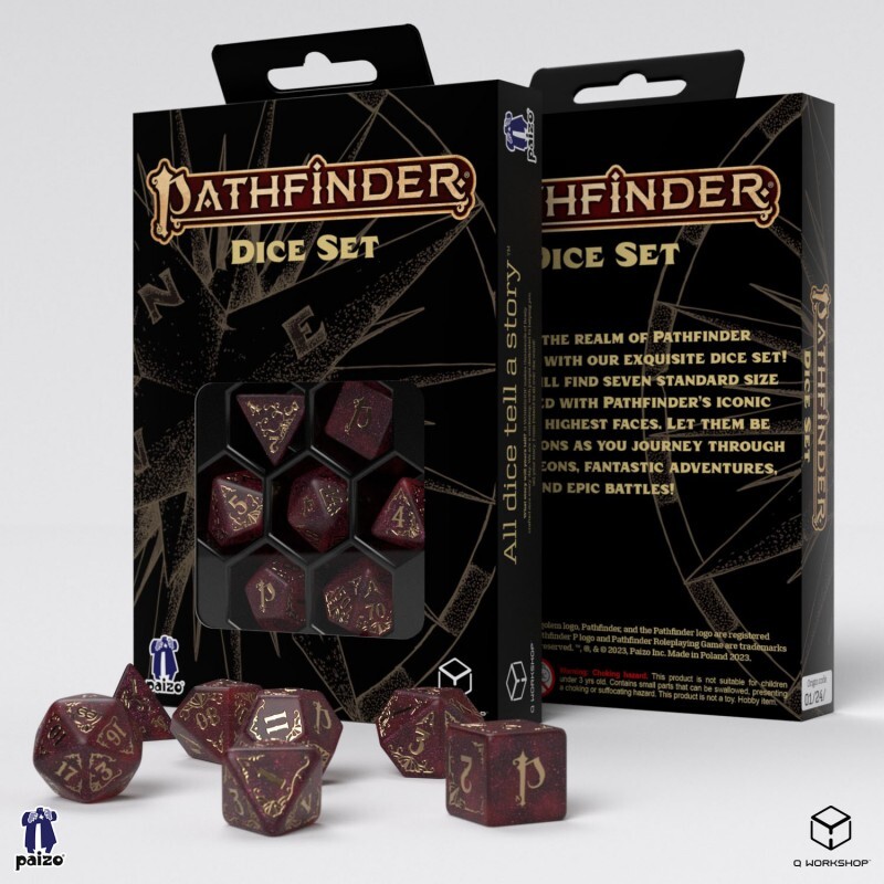 

Набор кубиков Q WORKSHOP Pathfinder Dice Set: Avistan, Бордовый, SPAT29