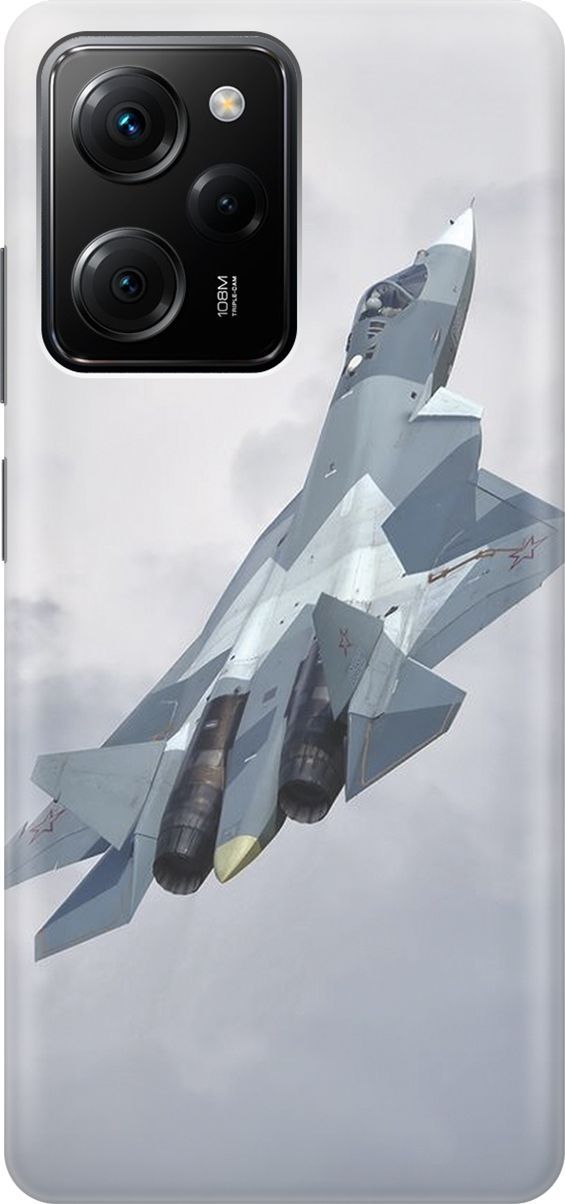 

Чехол на Poco X5 Pro 5G "Боевой самолет", Белый;голубой, 158248