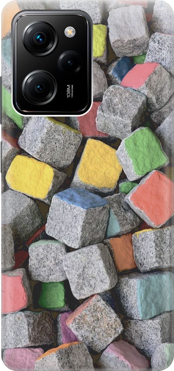 

Чехол на Poco X5 Pro 5G "Разноцветные камни", Желтый;серый, 158257